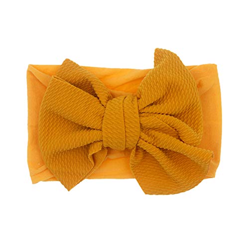 Stirnband Neon Laufen Headband 1PC Kopfbekleidung Infant Baby Girls Haarband Bowknot Baby Stretch Zubehör für Kleinkinder Tennisrucksack Kinder Head (Yellow, One Size) von Kielsjajd