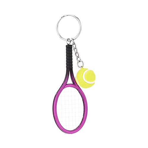Tennis Schläger Keychain, grüner Sport Schlüsselring der Neuheit, Mini Tennisball Anhänger Geschenke, Mini-Tennisschläger mit -Schlüsselanhänger, Schlüsselanhänger Personalisiert (D, One Size) von Kielsjajd