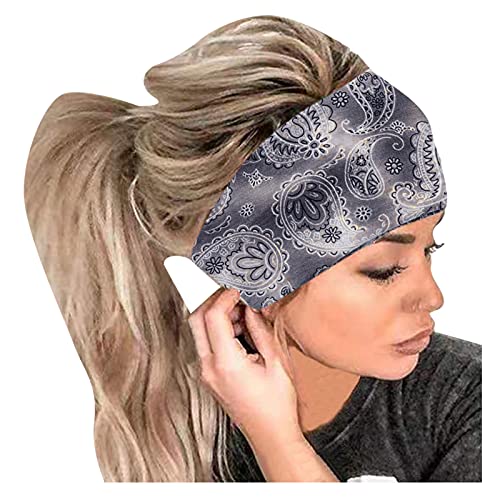 Tennis Tasche Drucken Haarbügel Frauen Wrap Haarreif Bandana elastisches Band Kopf Haarreif Fahrrad Outfit Herren Set (Grey, One Size) von Kielsjajd