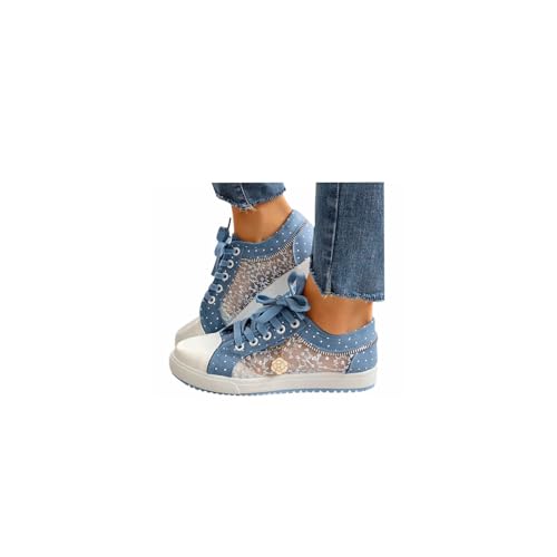 Trachten Sneaker Damen Weiss Dirndl Schuhe Weiß Spitzen Trachtenschuhe Mesh Atmungsaktive Turnschuhe Elegante Schuhe Freizeitschuhe Oktoberfest Sportschuhe Wanderschuhe Festliche Hochzeitsschuhe von Kielsjajd