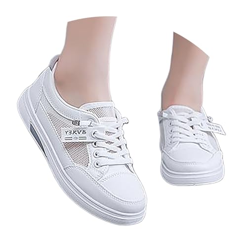 Trachten Sneaker Damen Weiss Dirndl Schuhe Weiß Spitzen Trachtenschuhe Mesh Atmungsaktive Turnschuhe Elegante Schuhe Freizeitschuhe Oktoberfest Sportschuhe Wanderschuhe Festliche Hochzeitsschuhe von Kielsjajd