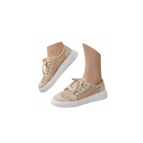 Trachten Sneaker Damen Weiss Dirndl Schuhe Weiß Spitzen Trachtenschuhe Mesh Atmungsaktive Turnschuhe Elegante Schuhe Freizeitschuhe Oktoberfest Sportschuhe Wanderschuhe Festliche Hochzeitsschuhe von Kielsjajd