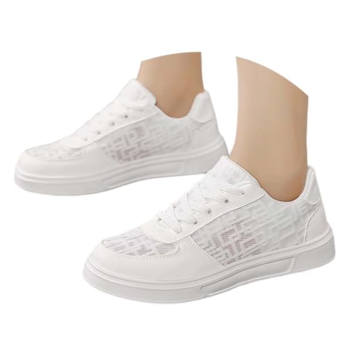 Trachten Sneaker Damen Weiss Dirndl Schuhe Weiß Spitzen Trachtenschuhe Mesh Atmungsaktive Turnschuhe Elegante Schuhe Freizeitschuhe Oktoberfest Sportschuhe Wanderschuhe Festliche Hochzeitsschuhe von Kielsjajd