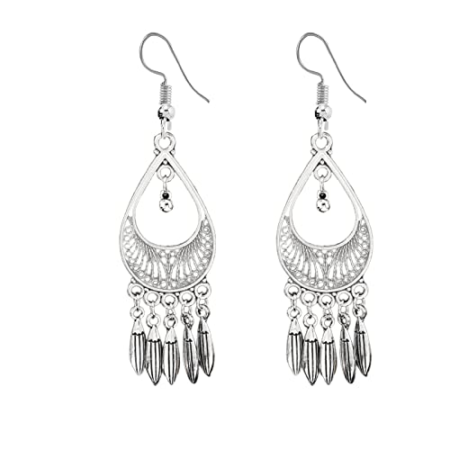 Traumfänger Ohrringe Für Ohrringe Ohr Perlen Quasten Tropfen 1 Paar Baumeln Bunte Frauen Bohemian Charm Ohrringe Titanohrringe Für Empfindliche Ohren (I-1, One Size) von Kielsjajd
