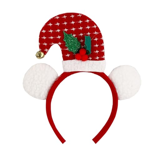 Weihnachten Stirnbänder Weihnachten Hariband Leichtes Halshaar Bandana Halstuch Stirnbänder Tannenbaum Weihnachtsmann Stirnband (Watermelon Red, One Size) von Kielsjajd