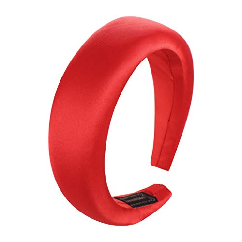 Yoga Band Satin Hoop Mode Schwamm Mädchen Stirnband Haar Frauen Haarband Haar Süßes Stirnband Tennis Zubehör Männer (Red, One Size) von Kielsjajd