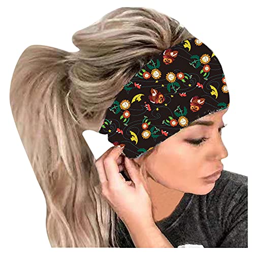 Yoga Stirnband Druckknopfband Headband Wrap Bandana Haare Headband elastischer Kopf Frauen Headband Frottee Stirnband Herren (Yellow, One Size) von Kielsjajd