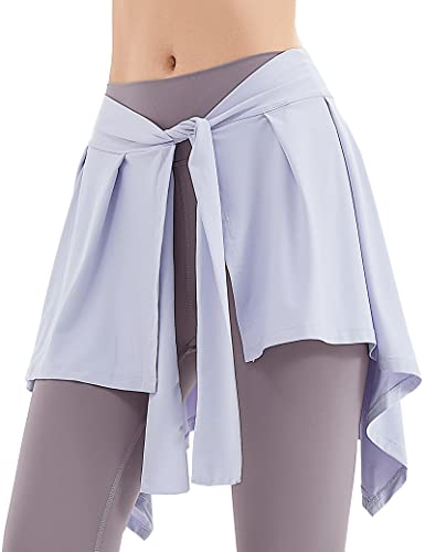Kiench Damen Sportrock Workout Yoga Running Cover Up Wickelrock zum Binden Himmelblau EU Größe 32 34 36 38 40 / XS S M L von Kiench
