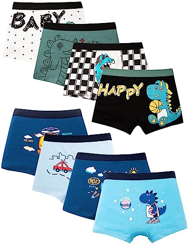 Kiench Jungen Boxershorts Baumwolle Unterwäsche 8er-Pack Basketball & Sportler EU Größe 128-134/7-8 Jahre Etikett XL von Kiench