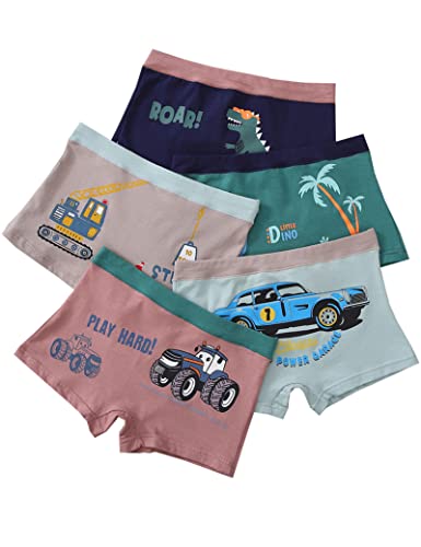 Kiench Jungen Unterhosen Boxershorts Baumwolle 5er-Pack Bagger EU Größe 122-128/6-7 Jahre Etikett XL von Kiench