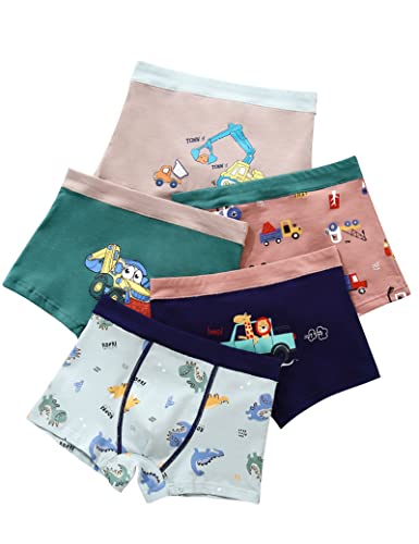 Kiench Jungen Unterhosen Boxershorts Baumwolle 5er-Pack Dinosaurier EU Größe 110-116/4-5 Jahre Etikett L von Kiench