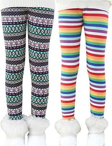 Kiench Mädchen Gefüttert Leggings Winter Warm Thermohosen Weihnachten 2er-Pack Karo & Regenbogen EU Größe 152/10-11 Jahre Etikett 160 Kiench Mädchen Gefüttert Leggings Winter Warm Thermohosen Weihnachten 2er-Pack Karo & Regenbogen EU Größe 152/10-11 Jahre Etikett 160 von Kiench