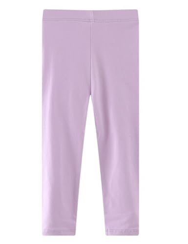 Kiench Mädchen Leggings Baumwolle Lang Hosen Basic Uni Farbe Lila EU Größe 116/5-6 Jahre von Kiench