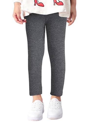 Kiench Mädchen Leggings Gefüttert Winter Warm Thermo Hosen Baumwolle Dunkelgrau EU Größe 146-152/11 Jahre Etikett 160 von Kiench