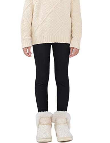 Kiench Mädchen Leggings Gefüttert Winter Warm Thermo Hosen Baumwolle Jeans Schwarz EU Größe 146-152/11 Jahre Etikett 160 von Kiench