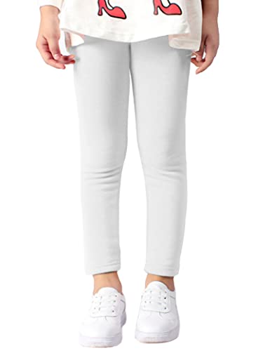 Kiench Mädchen Leggings Gefüttert Winter Warm Thermo Hosen Baumwolle Weiß EU Größe 92-98/2-3 Jahre Etikett 100 von Kiench