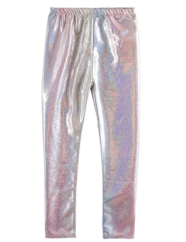 Kiench Mädchen Leggings Glänzend Metallic Gymnastik Tanz Hosen Shiny Bunt EU Größe 116/5-6 Jahre Etikett 130 von Kiench