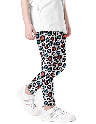 Kiench Mädchen Leggings Warm Dick Gefüttert Winter Hosen Leopard Schwarz EU Größe 116/5-6 Jahre Etikett 120 von Kiench