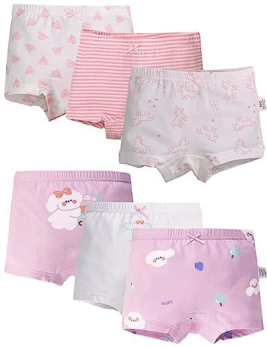 Kiench Mädchen Pantys Boxershorts Baumwolle Unterwäsche 6er-Pack Hündchen & Liebe EU Größe 146-152/11-12 Jahre Etikett 150 von Kiench