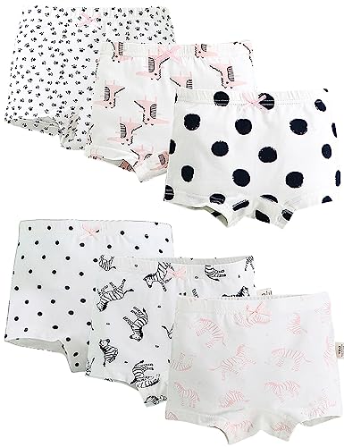 Kiench Mädchen Pantys Boxershorts Baumwolle Unterwäsche 6er-Pack Zebra & Gepunktet EU Größe 140/9-10 Jahre Etikett 140 von Kiench