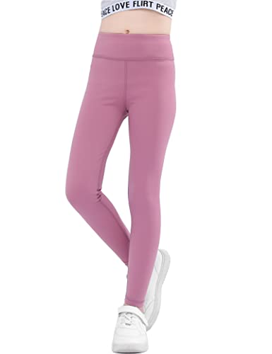 Kiench Mädchen Sport-Leggings Fitness Yoga Hosen Lang Lila EU Größe 110-116/5-6 Jahre Etikett 120 von Kiench