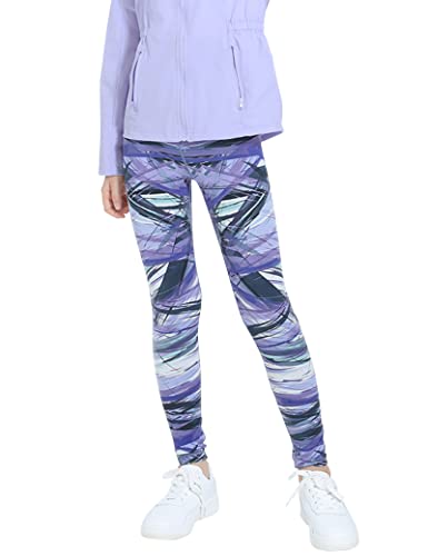 Kiench Mädchen Sport Leggings Lang Fitness Yoga Hosen Lila EU Größe 128-134/6-7 Jahre Etikett 130 von Kiench