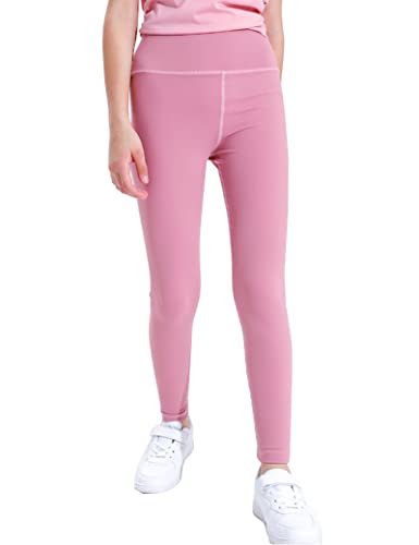 Kiench Mädchen Sport Leggings Lang Hosen Trainings Tights Rosa EU Größe 116-122/5-6 Jahre Etikett 120 von Kiench