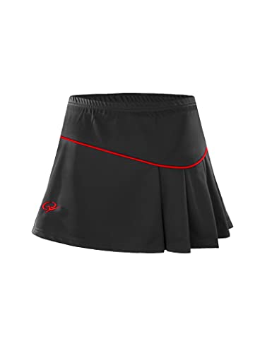 Kiench Mädchen Tennisrock mit Hose Workout Golf Skort mit Falten Rot EU Größe 122-128/5-6 Jahre von Kiench