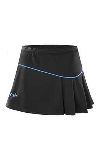 Kiench Mädchen Tennisrock mit Hose Workout Golf Skort mit Falten Schwarz EU Größe 146-152/8-9 Jahre von Kiench