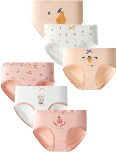 Kiench Mädchen Unterhosen Slips Baumwolle 6er-Pack Obst EU Größe 104-110/3-4 Jahre Etikett 110 von Kiench