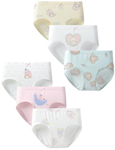 Kiench Mädchen Unterhosen Slips Baumwolle 6er-Pack Pinguin EU Größe 92-98/2-3 Jahre Etikett 100 von Kiench