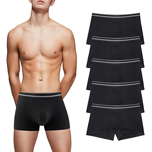 Kiench Teenager Jungen Unterhosen Boxershorts Baumwolle 5er-Pack Schwarz EU Größe 152-158/10-12 Jahre Etikett L von Kiench