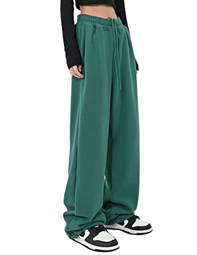 Kiench Teenager Mädchen Jogginghose Baggy Sweathose Baumwolle mit Taschen Grün EU Größe 164/14-16 Jahre von Kiench