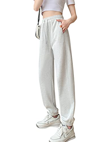 Kiench Teenager Mädchen Jogginghose Baumwolle Sweathose Sporthose mit Taschen Hellgrau Weiß Meliert EU Größe 152/10-11 Jahre/Damen Größe 32-34 Kiench Teenager Mädchen Jogginghose Baumwolle Sweathose Sporthose mit Taschen Hellgrau Weiß Meliert EU Größe 152/10-11 Jahre/Damen Größe 32-34 von Kiench