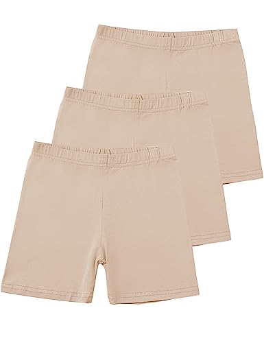 Kiench Teenager Mädchen Radlerhose Baumwolle Kurze Leggings unter Kleid 3er-Pack 3 Hautfarben EU Größe 140-146/9-10 Jahre Etikett 170 von Kiench