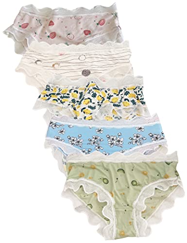 Kiench Teenager Mädchen Unterhosen Nahtlos Unsichtbar Slips 5er-Pack Spitze EU Größe 158-164/12-14 Jahre Etikett XS von Kiench