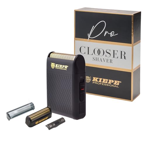 KIEPE Pro CLOSER Rasierer – Hochwertiger Präzisionsrasierer mit Gold-Titan-Klinge, Hypoallergen, Kabellos mit USB-C-Ladefunktion von Kiepe