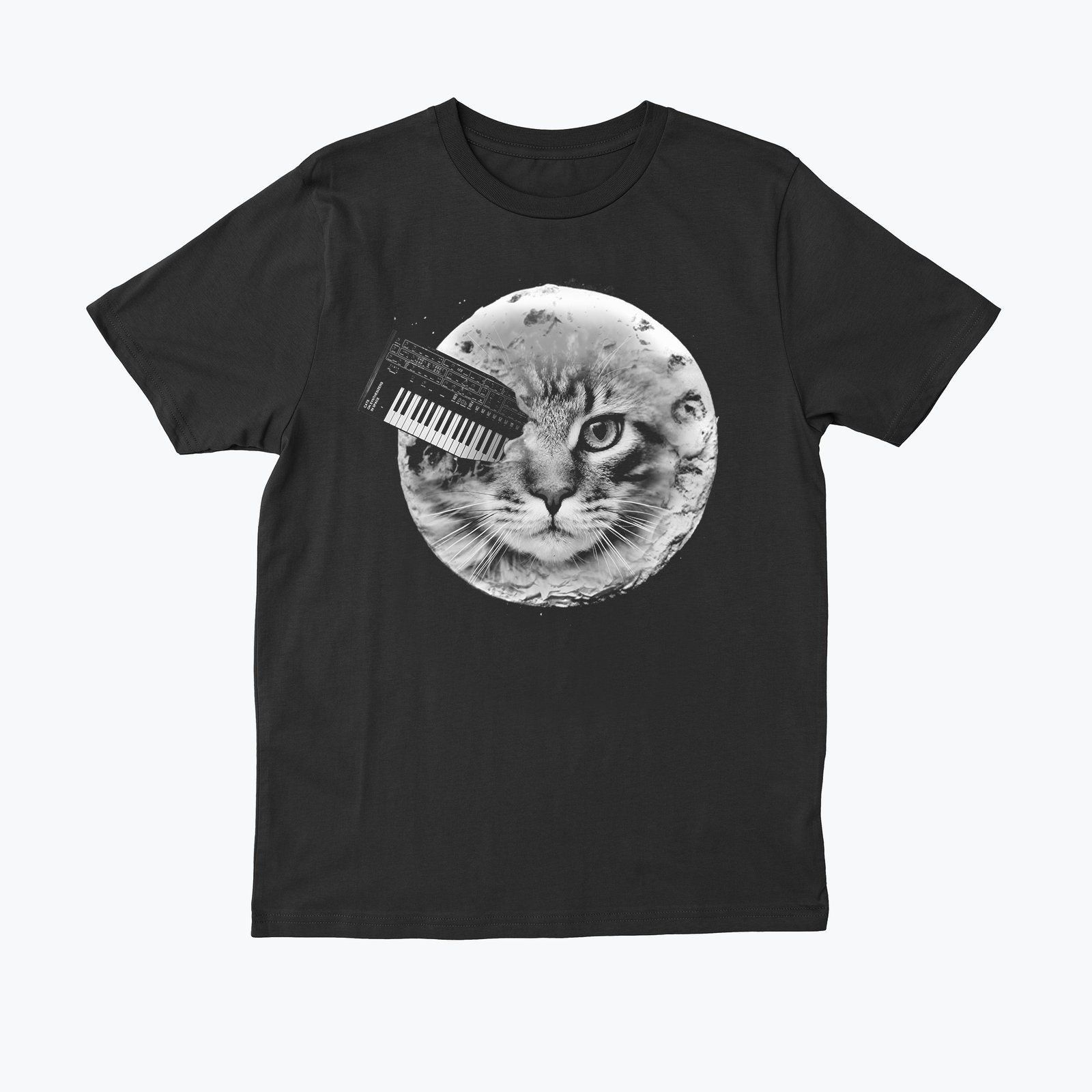 Katzen Auf Synthesizern Im Weltraum - Mond T-Shirt Katzen Auf Synthesizern Im Weltraum - Mond T-Shirt von KieranHeather