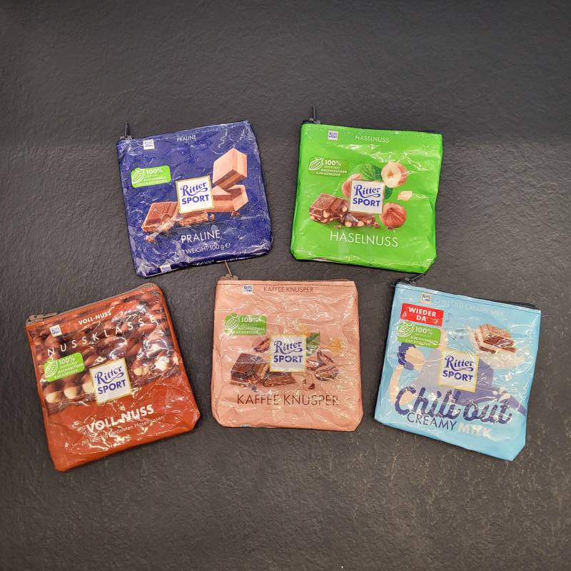 Besondere Ritter Sport Täschchen Nachhaltig Upcycling Mit Reißverschluss Besondere Ritter Sport Täschchen Nachhaltig Upcycling Mit Reißverschluss von Kieseldesign