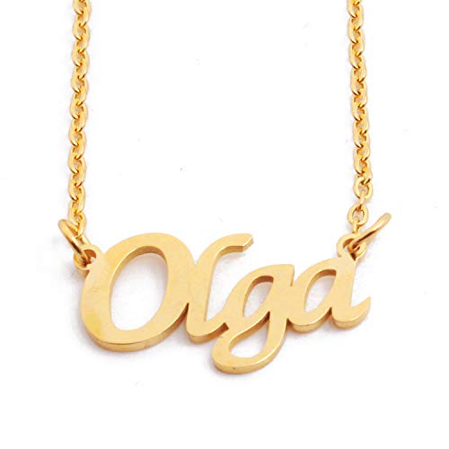 Olga Namenskette – 18 Karat vergoldete Halskette – individuelle Namenskette – personalisierte Geschenke – personalisierter Schmuck für Frauen – Namensanhänger Olga Olga Namenskette – 18 Karat vergoldete Halskette – individuelle Namenskette – personalisierte Geschenke – personalisierter Schmuck für Frauen – Namensanhänger Olga von Kigu