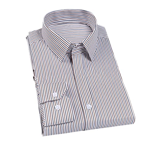 Kiioouu Herren Hemden klassisch gestreift bedruckt knitterfrei Regular Fit formell Langarm bügelfrei Hemd, Yq25 ohne Tasche, XXL Kiioouu Herren Hemden klassisch gestreift bedruckt knitterfrei Regular Fit formell Langarm bügelfrei Hemd, Yq25 ohne Tasche, XXL von Kiioouu
