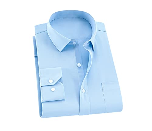 Kiioouu Herren Standard-Fit Langarm Kleid Hemd mit Kontrast-Knopfleiste vorne gestreift/Twill formelle Hemden, 1-151, XL Kiioouu Herren Standard-Fit Langarm Kleid Hemd mit Kontrast-Knopfleiste vorne gestreift/Twill formelle Hemden, 1-151, XL von Kiioouu