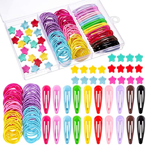 140 Stück Mädchen Haarschmuck Set, Bunt Haargummis Mini Stern Haarklammern Haarclips Haarspangen für Baby Mädchen Kinder 140 Stück Mädchen Haarschmuck Set, Bunt Haargummis Mini Stern Haarklammern Haarclips Haarspangen für Baby Mädchen Kinder von Kiiwah