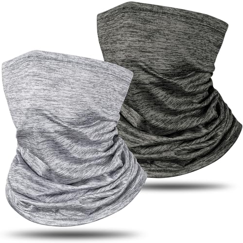 Kiiwah 2 Stück Multifunktionstuch Schlauchschal, Elastiche Loop Schal Halstuch für Damen und Herren, Winddicht Halswärmer Motorrad Nackenwärmer für Skifahren Laufen Radfahren von Kiiwah