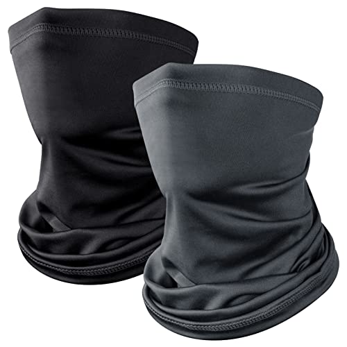 Kiiwah 2 Stück Multifunktionstuch Schlauchschal, Winddicht Bandanas Elastisch Sonnenschutz Loop Schal Neckwarmer Herren Halstuch für Winter Thermal Outdoor Radsport Ski Motorrad Laufen von Kiiwah