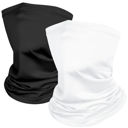 Kiiwah 2 Stück Multifunktionstuch Schlauchschal, Winddicht Bandanas Elastisch Sonnenschutz Loop Schal Neckwarmer Herren Halstuch für Winter Thermal Outdoor Radsport Ski Motorrad Laufen von Kiiwah