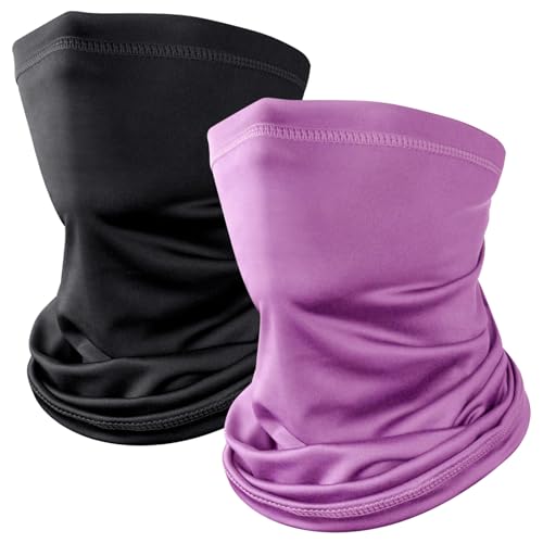 Kiiwah 2 Stück Multifunktionstuch Schlauchschal, Winddicht Bandanas Elastisch Sonnenschutz Loop Schal Neckwarmer Herren Halstuch für Winter Thermal Outdoor Radsport Ski Motorrad Laufen von Kiiwah