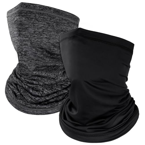 Kiiwah 2 Stück Multifunktionstuch Schlauchschal Elastisch Halstuch für Herren und Damen Loop Schal Winddicht Halswärmer Sport Nackenwärmer für Outdoor Skifahren Motorrad Laufen von Kiiwah