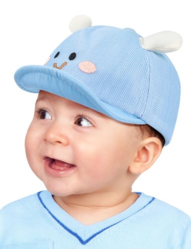Kiiwah Baby Schirmmütze Jungen Mädchen, Kleinkind Baseballmütze Sonnenhut Netzhut Atmungsaktiver Baseballkappe Entzückende Cartoon Sommer Mütze Kappe Cap Kinder mit Größenregulierung von Kiiwah