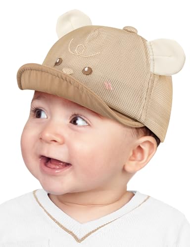 Kiiwah Baby Schirmmütze Jungen Mädchen, Kleinkind Baseballmütze Sonnenhut Netzhut Atmungsaktiver Baseballkappe Entzückende Cartoon Sommer Mütze Kappe Cap Kinder mit Größenregulierung von Kiiwah